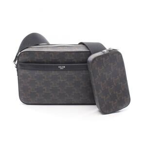 Celine Triomphe Multi Messenger Bag, Shoulder Handbag, Coated Canvas, Leather...
